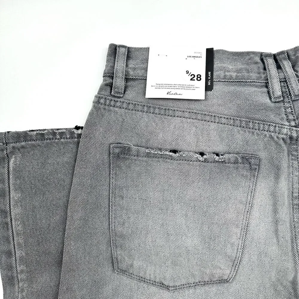 KanCan Alessia Ultra High Rise 90's Flare Light Gray Denim Jeans Size 9 - Picture 7 of 9